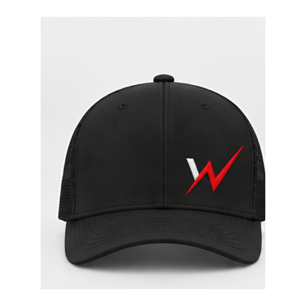 Black WEISS Electric LTD trucker cap, front view